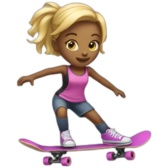 Skater girl emoji