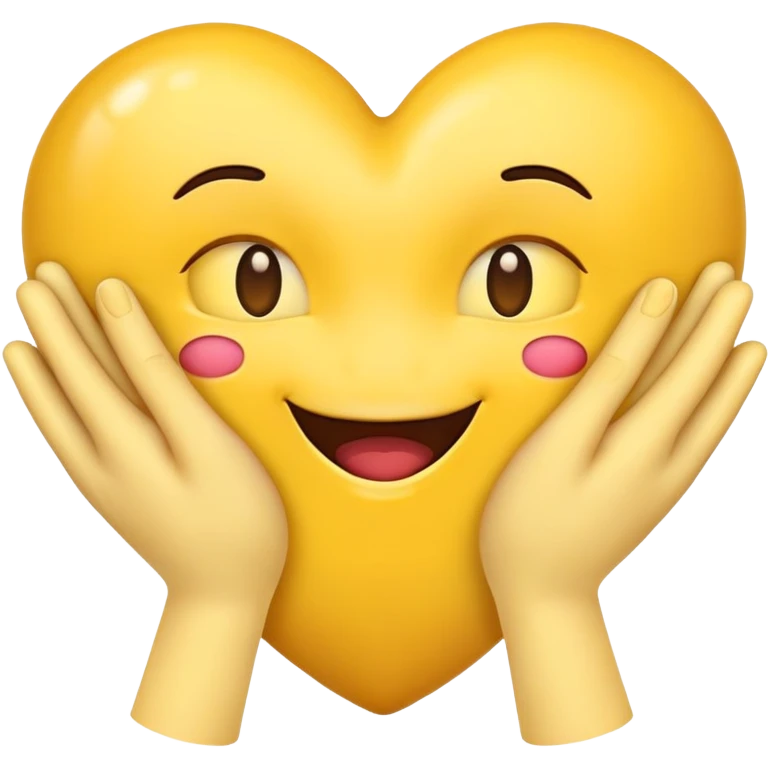 Emoji with hands making heart emoji
