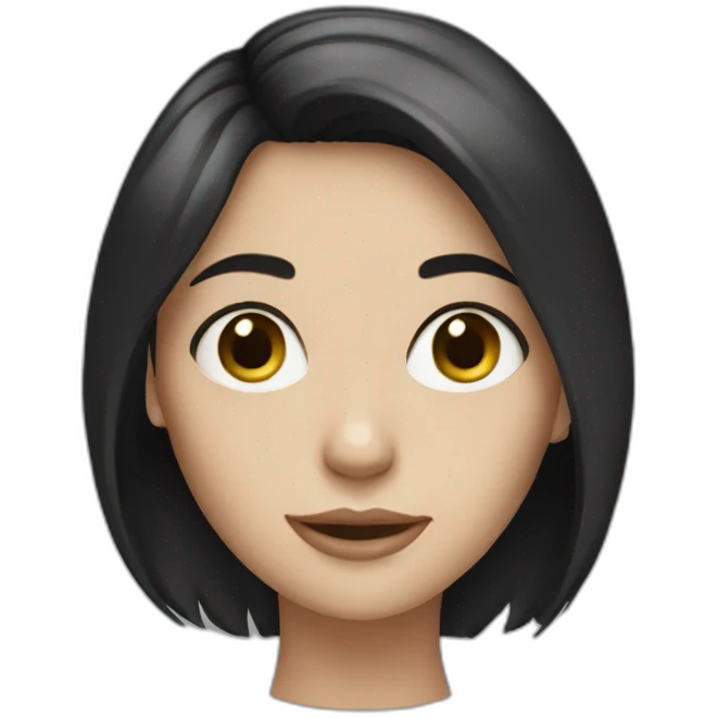 black-haired white girl emoji