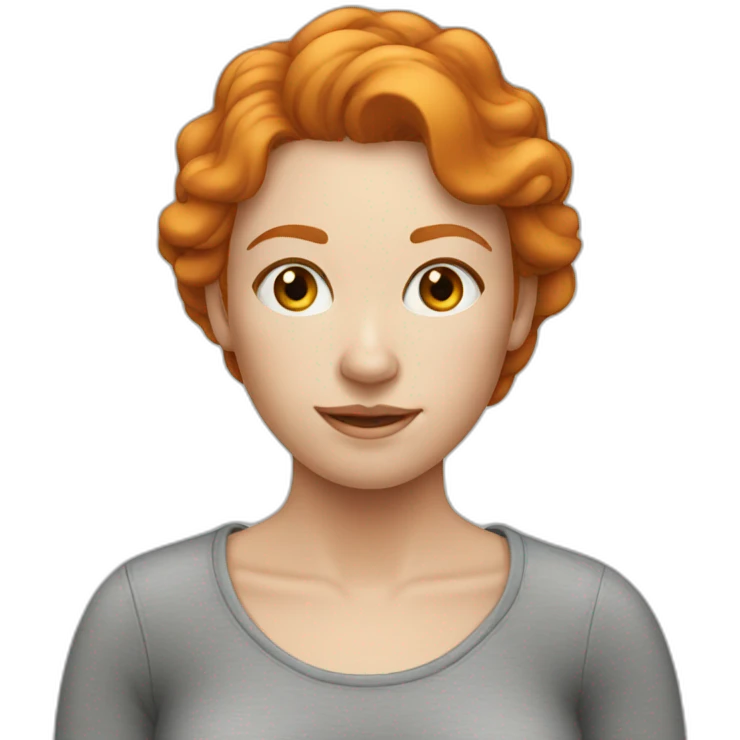 Pretty ginger young woman emoji