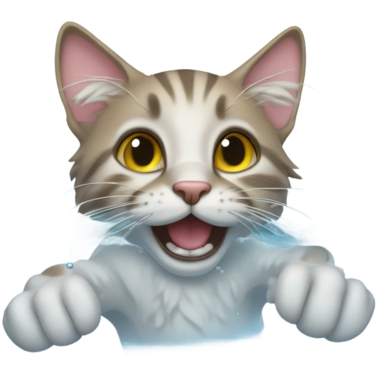 swimming cat  emoji