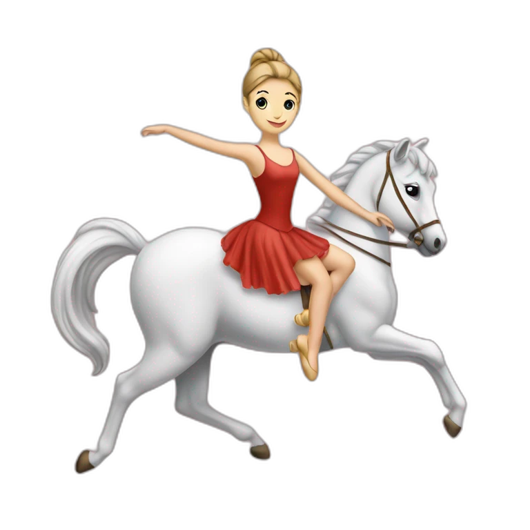 Une ballerine sur un cheval emoji
