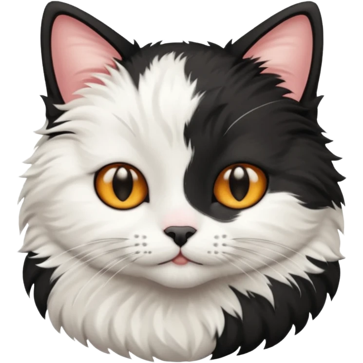 cat black and white short hair emoji