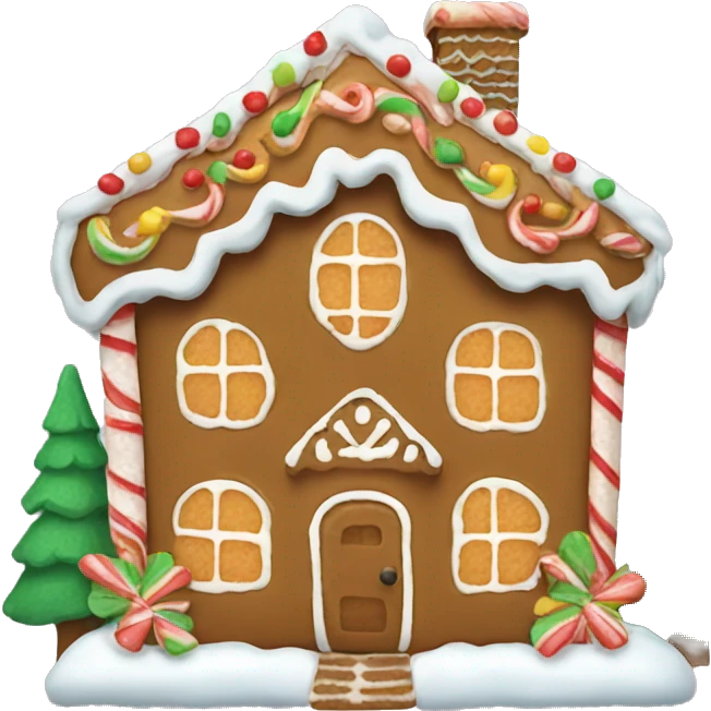 gingerbread house emoji