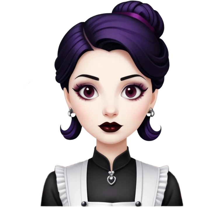 goth waitress at paris spam cafe emoji