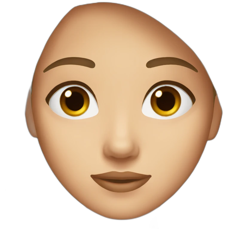 Woman brown eyes light brown and straight hair emoji
