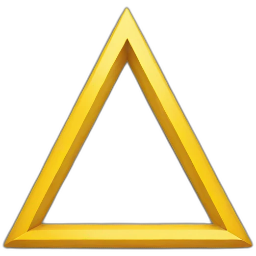 yellow hollow triangle emoji