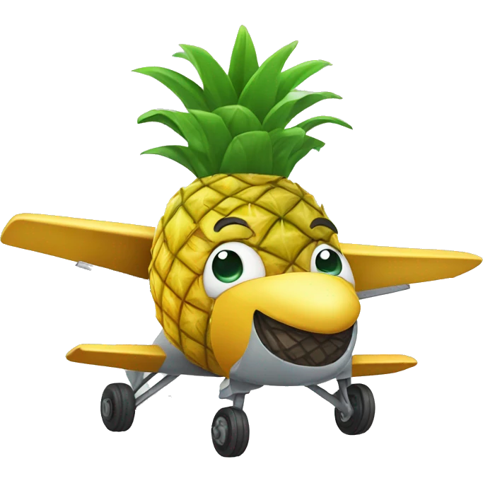 Pineapple in a plane emoji