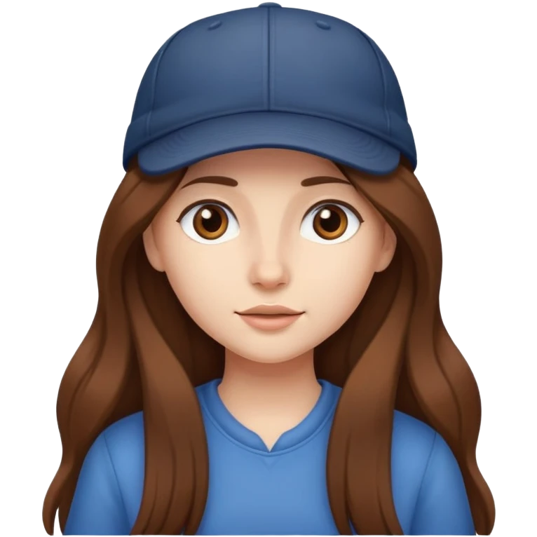 girl with long hair and cap emoji