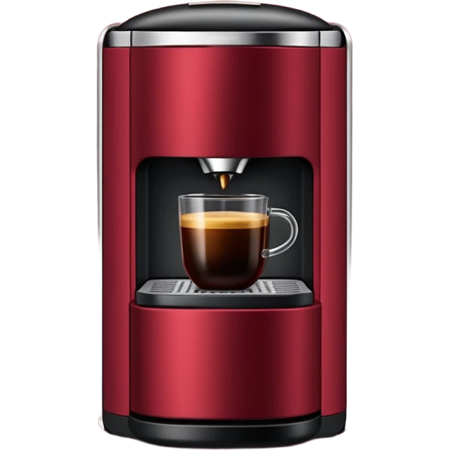 Nespresso dark red vertuo coffee pod emoji