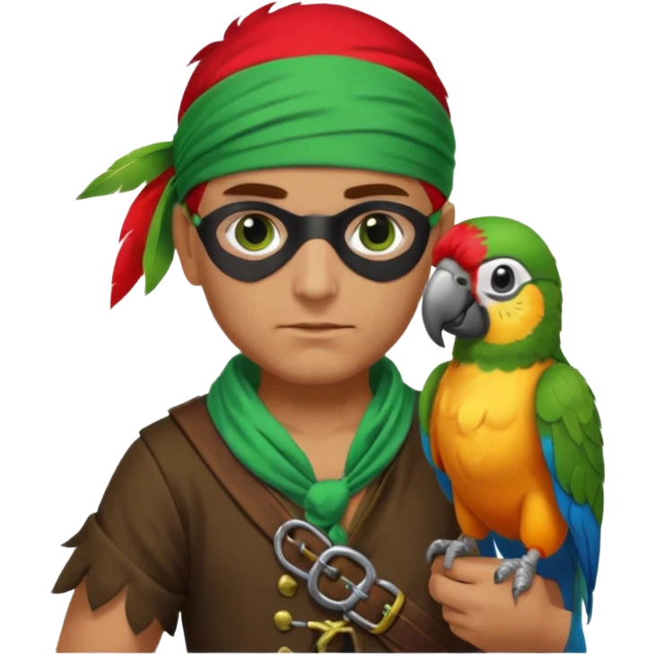 pirate and parrot emoji