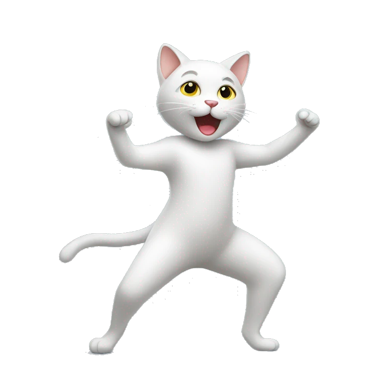 Un chat qui danse emoji