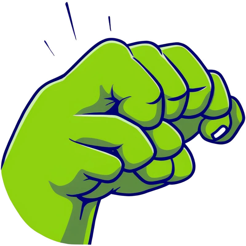 hulk fist smashing emoji