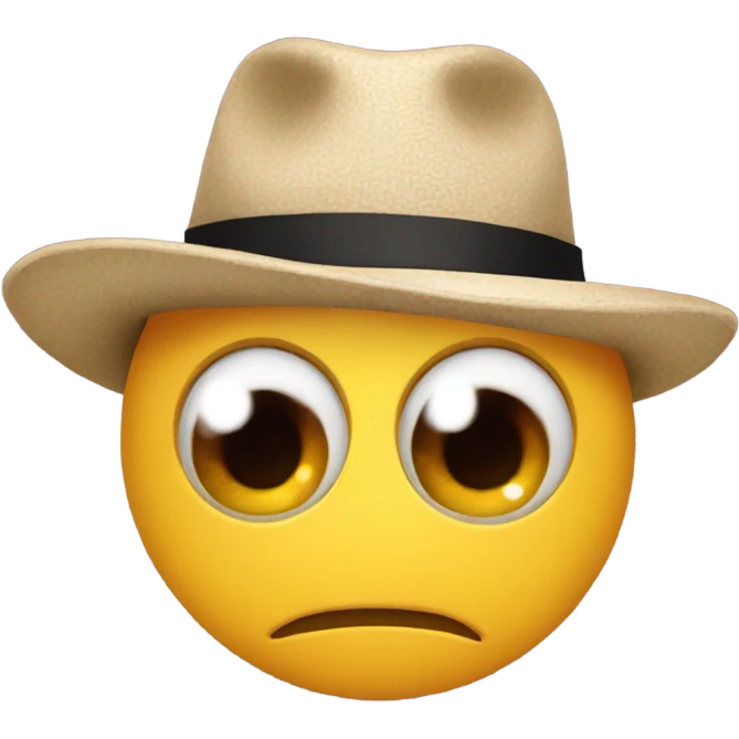 Hat with eyes emoji