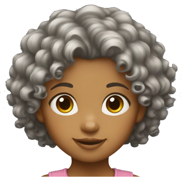 a little girl with curly hair emoji
