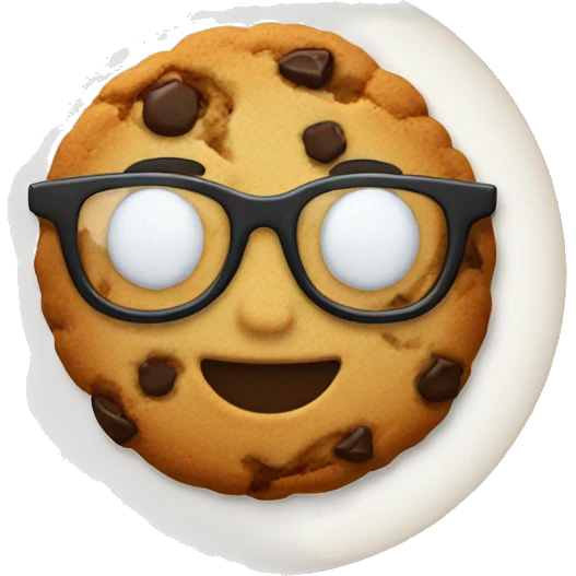 Cookie wearing glasses emoji