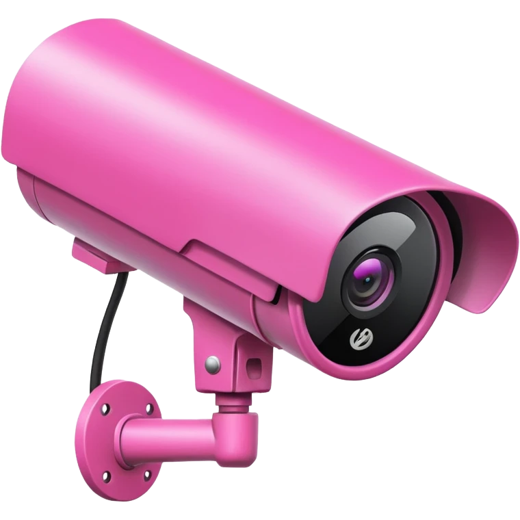 Security Camera pink with graffity emoji
