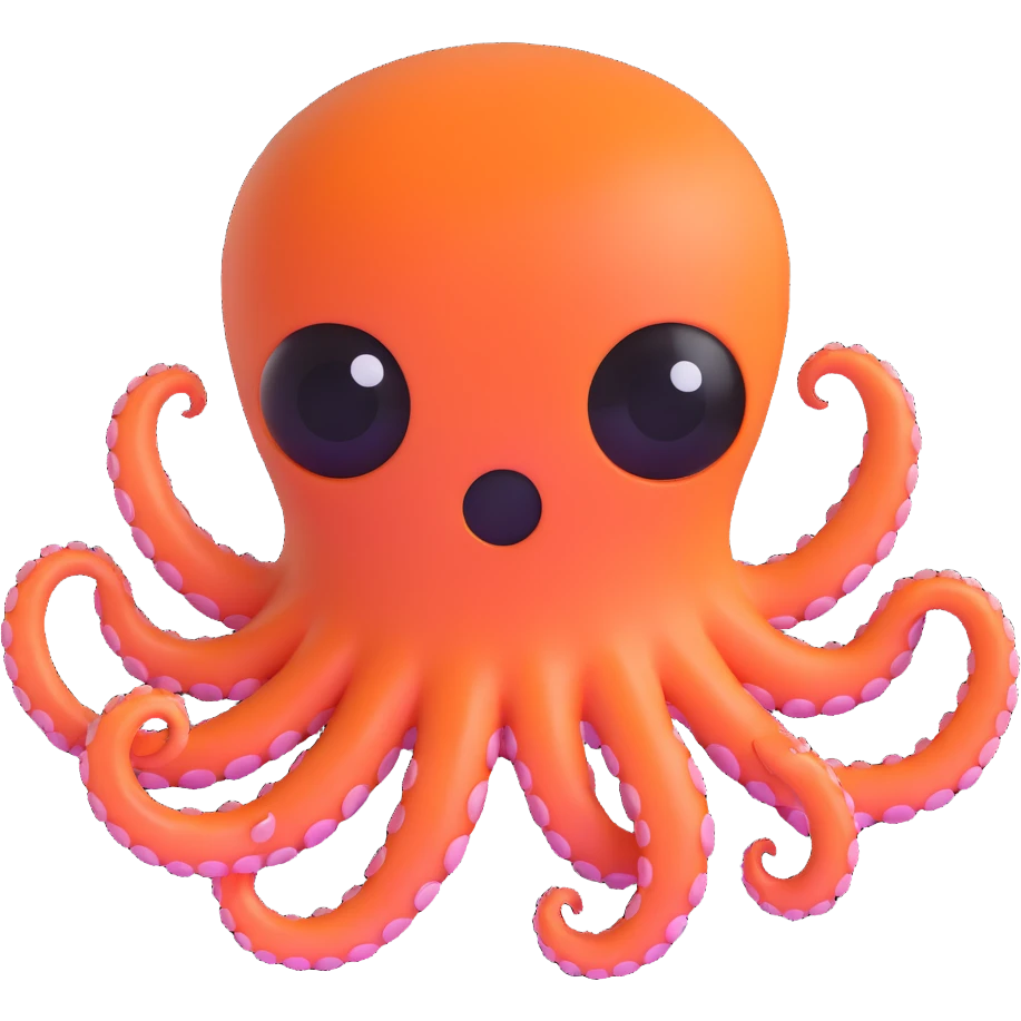 cute little monster with multiple eyes and tentacles like in Monsters Inc emoji
