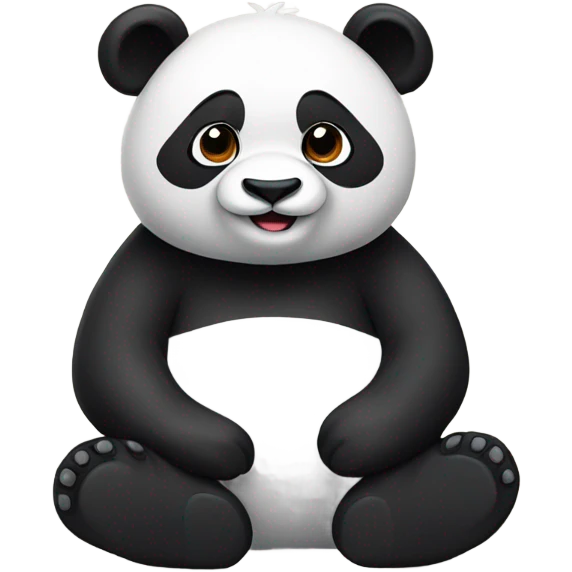 A panda sitting on the ground emoji