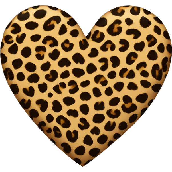Leopard print heart emoji