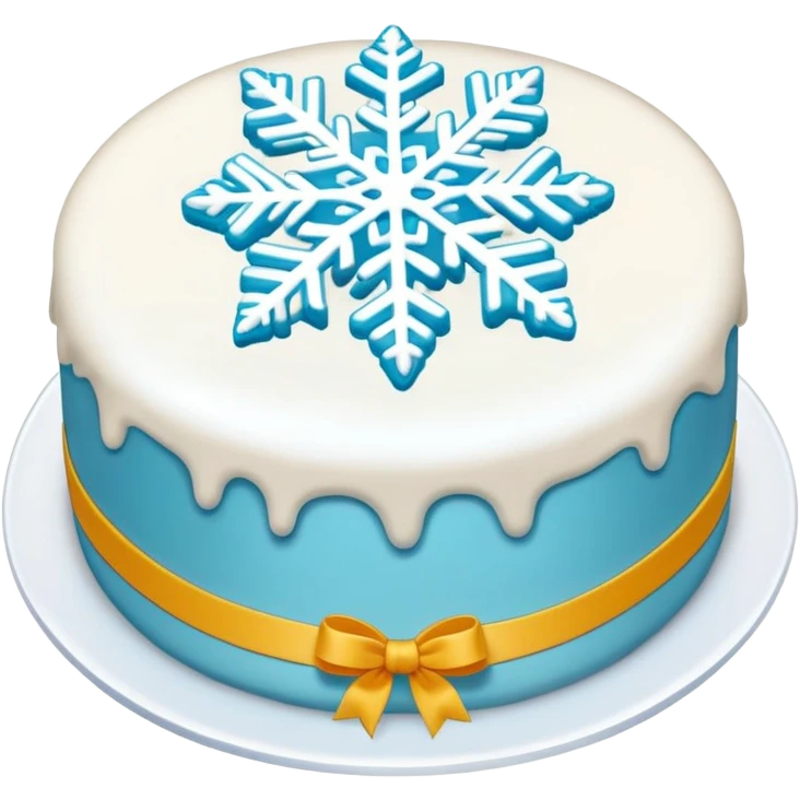 Snowflake cake thin round transparent dessert, simplified emoji style with bold outlines and bright colors, cartoon style Xuehua Gao Suzhou specialty emoji