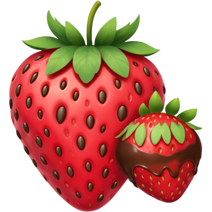 strawberry dipped in chocolate emoji
