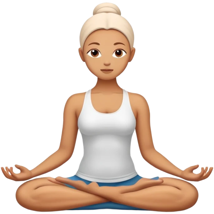 person in yoga lotus position meditation pose emoji
