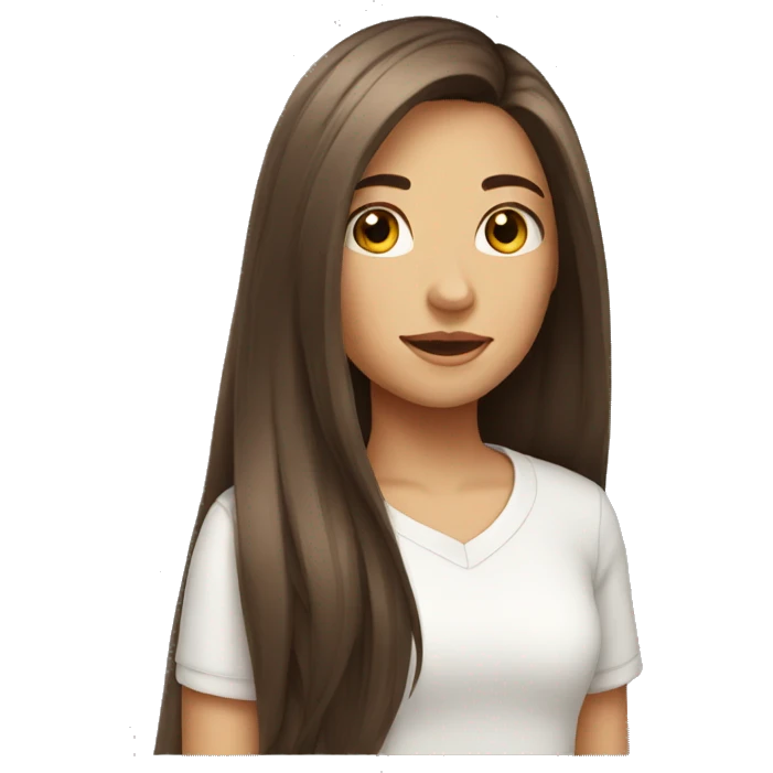 Pretty girl with long hair emoji