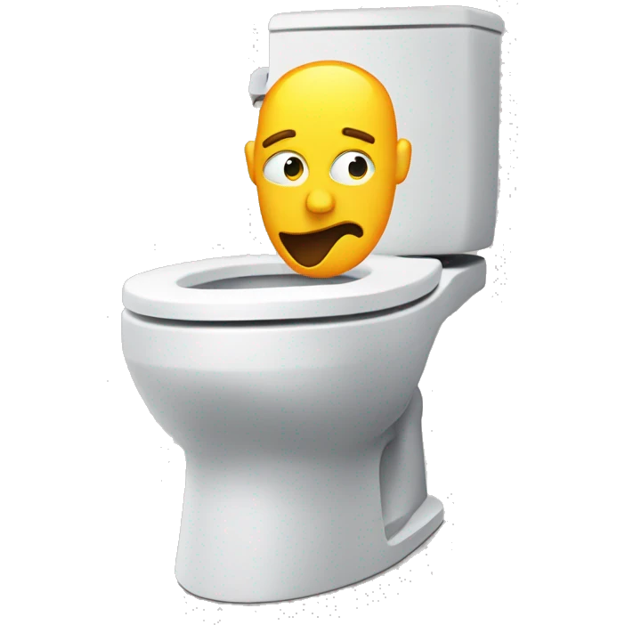 a mans head popping out of a toilet emoji