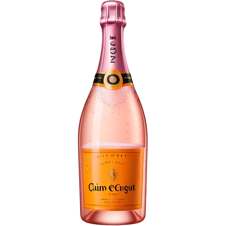 Pink Veuve Clicquot rosé champagne bottle emoji