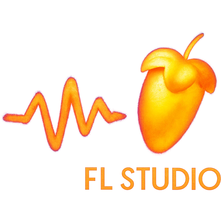FL Studio logo with a sound wave emoji