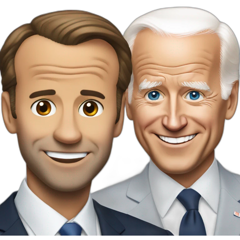 Joe biden et Emmanuel Macron emoji
