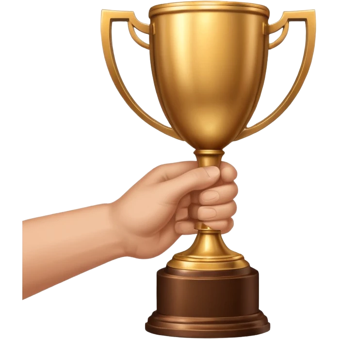 hand holding trophy emoji