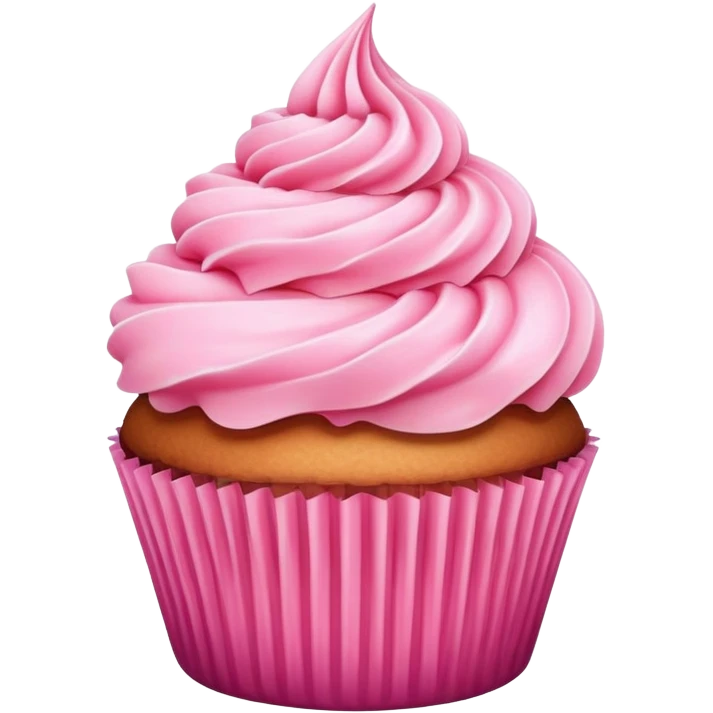 cupcake with pink icing emoji