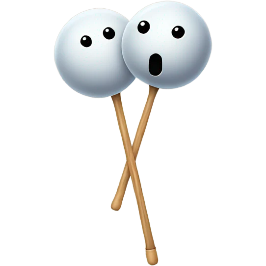 2 balls with a long stick emoji