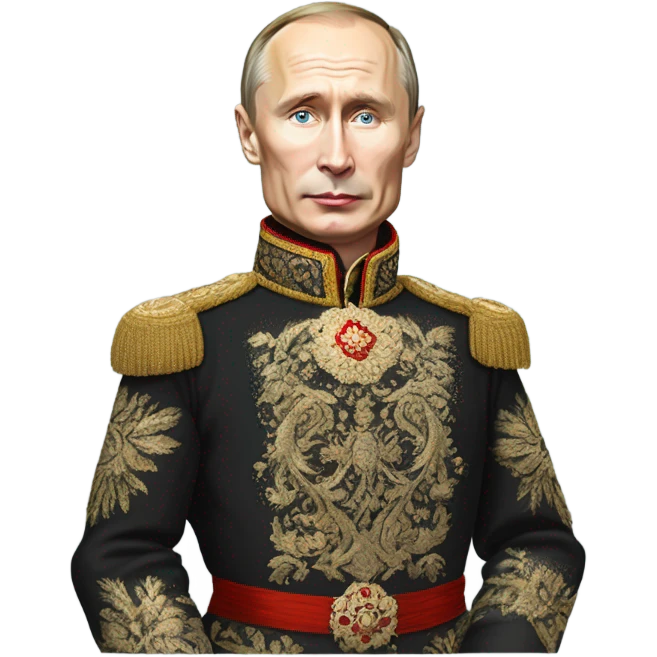 vladimir putin in Romanov dress, full total body emoji