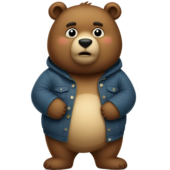 chubby bear with a belly emoji