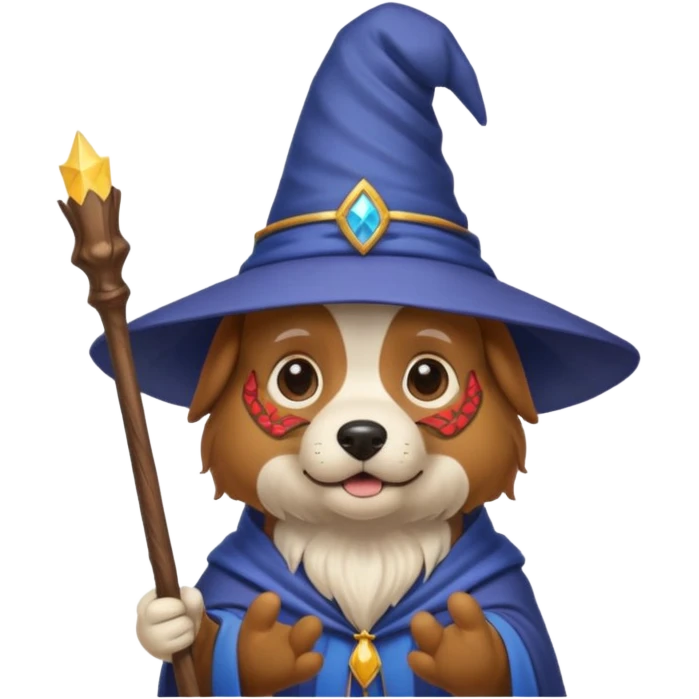 Dog wizard emoji
