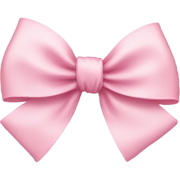 light pink ribbon bow emoji