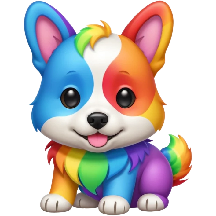 Dog à arc en ciel  emoji