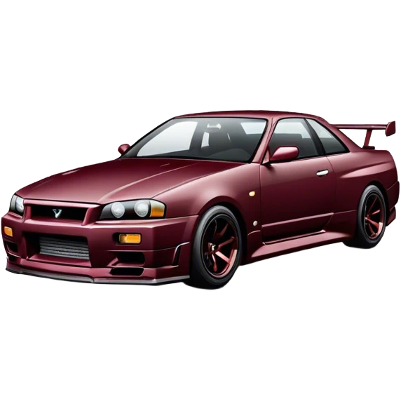 dark burgundy Nissan Skyline emoji
