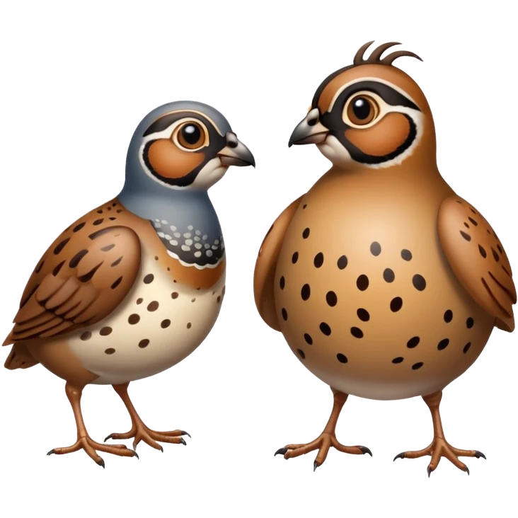 can you make a quail and quail egg emoji and it must face on the front emoji