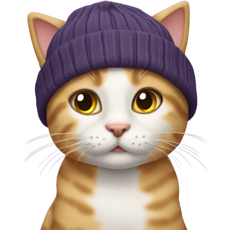 Cat with beanie emoji