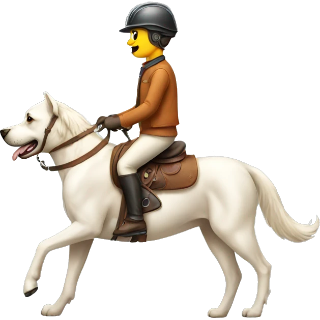 riding dog emoji