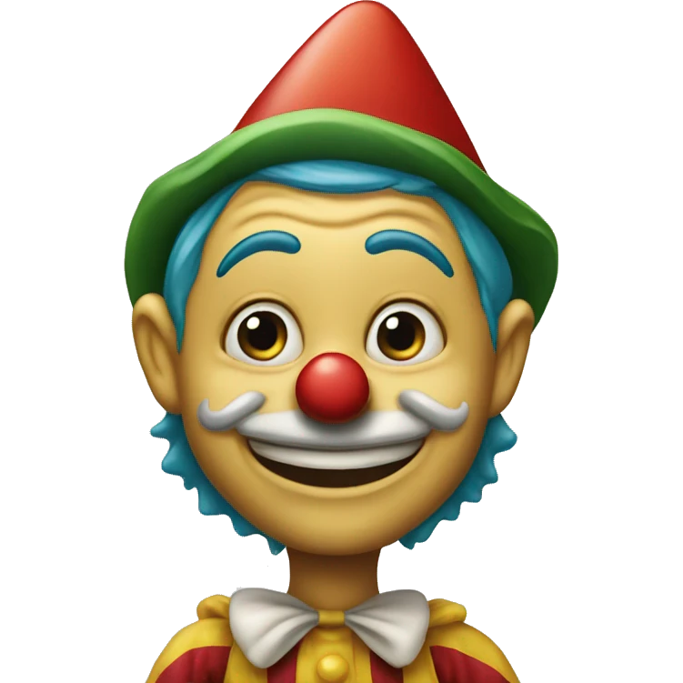 Gnomo clown Pinocchio  emoji