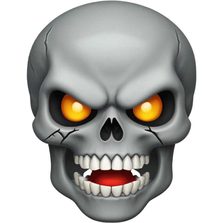 Angry skull emoji