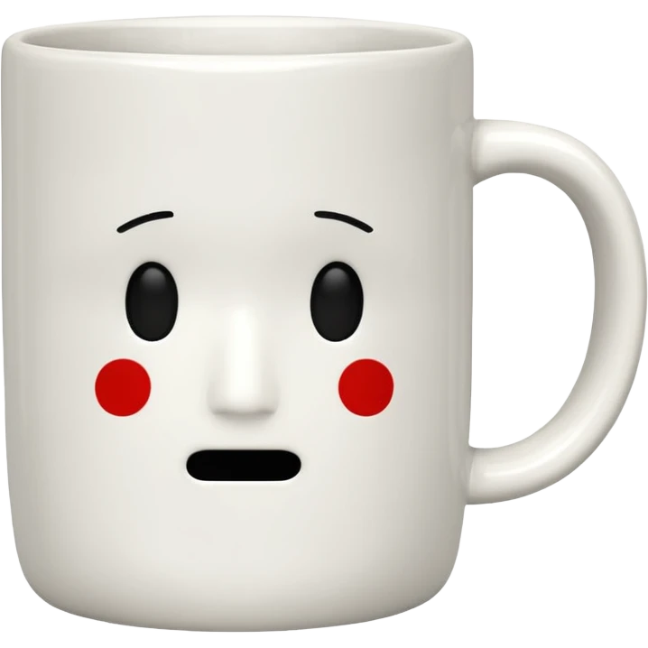 cute mug simplepattern no face emoji