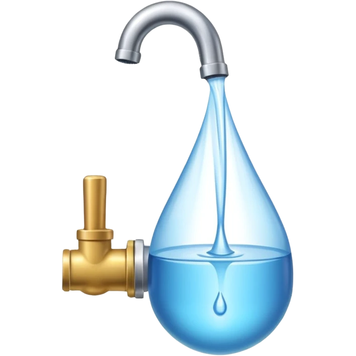 water flows from the tap emoji