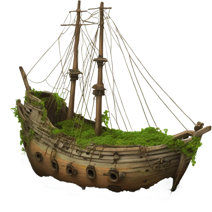 galeon in bottom of the sea emoji