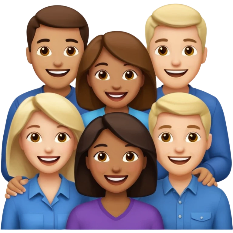 6 people two of them are women and of them are men  emoji